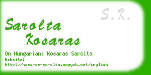 sarolta kosaras business card